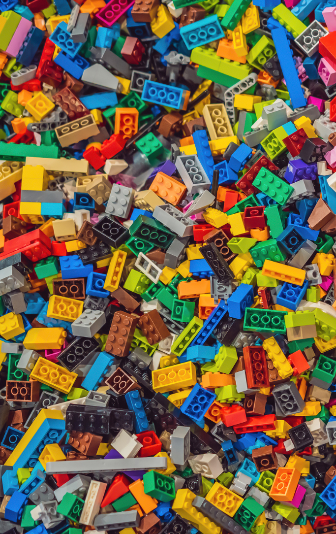 multicolored lego