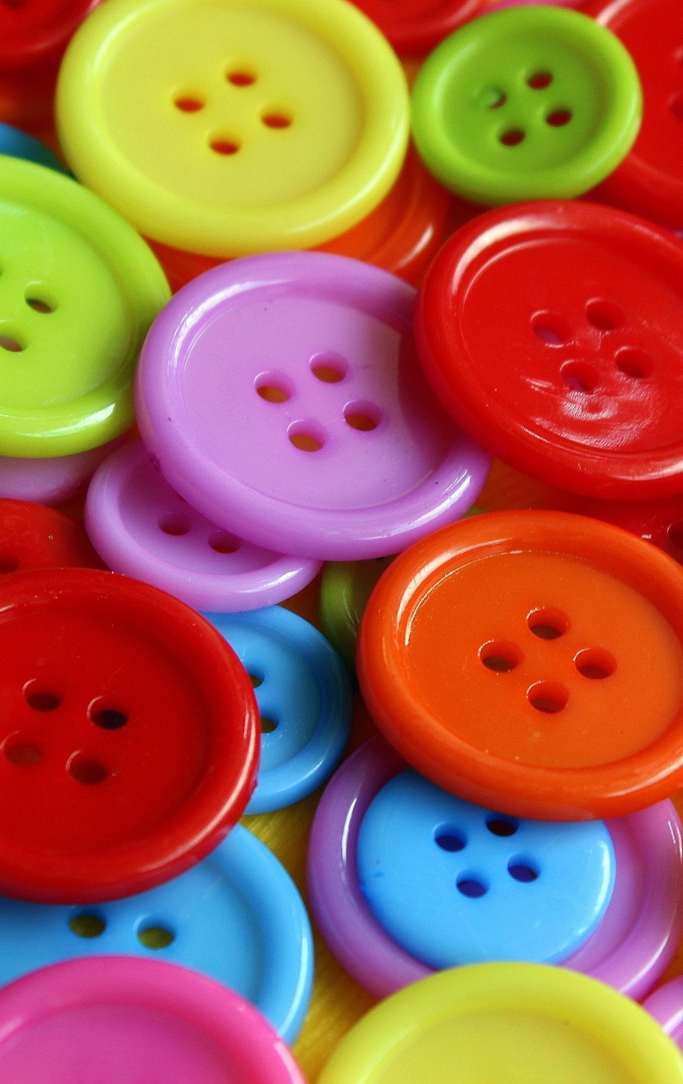 colorful variety of buttons