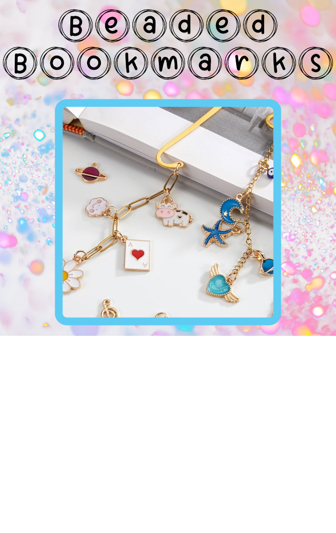 beaded bookmarks on a table