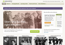 Screenshot of Ancestry Library Edition