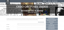 Ohio Obituary Index screenshot